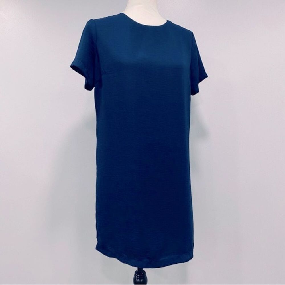 LULUS S Shift & Shout Navy Blue Short Cocktail Shift Mini Dress Preppy Nautical